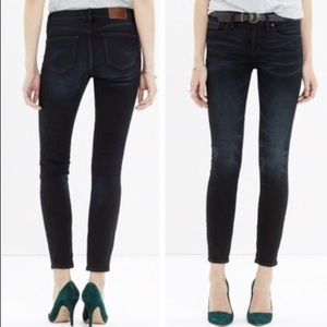 MADEWELL Dark Blue Denim Skinny Skinny Crop Jeans